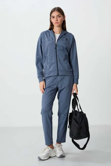 Survêtement à capuche pour femme Tommylife, modèle standard, vente en gros, 95306, pétrole