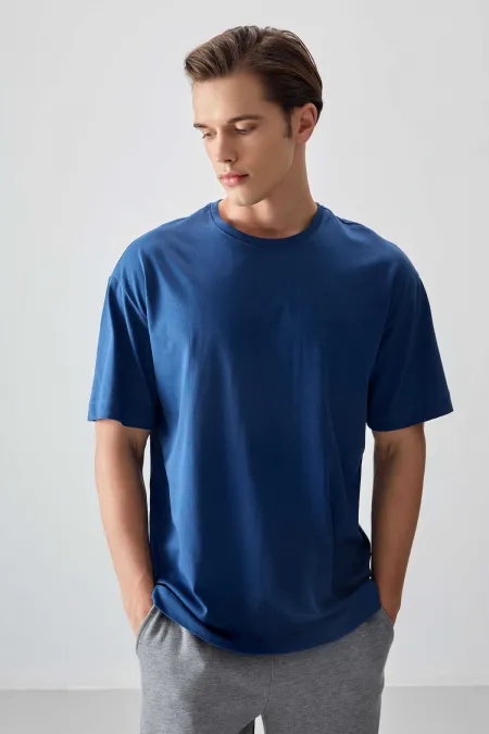 Tommylife Toptan O Yaka Oversize Basic Erkek T-Shirt 88353 Parlament