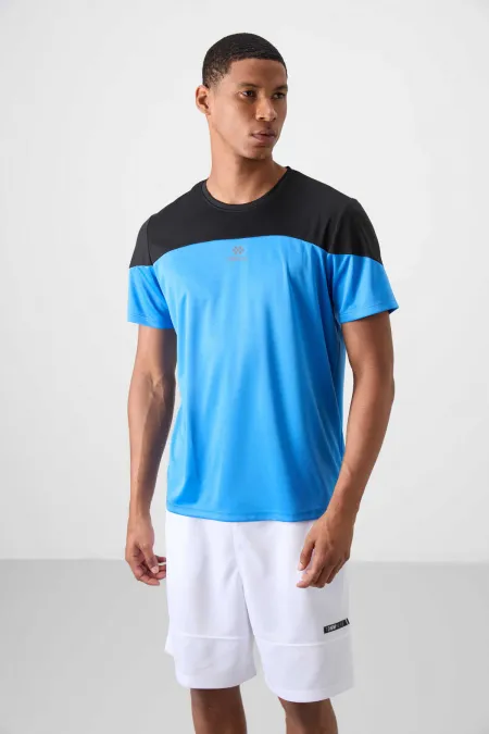 Tommylife Wholesale Crew Neck Standard Fit Active Sport Men's T-Shirt 88386 Navy Blue