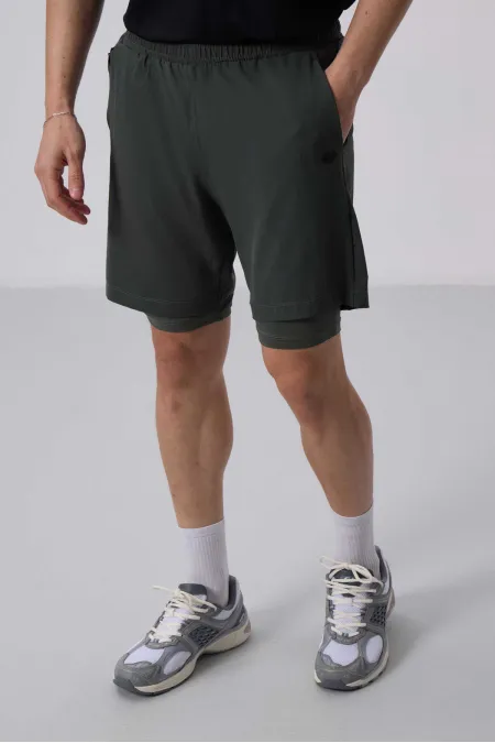 Collants et shorts Tommylife en polyester à motif standard pour homme, vente en gros, 81287 kaki