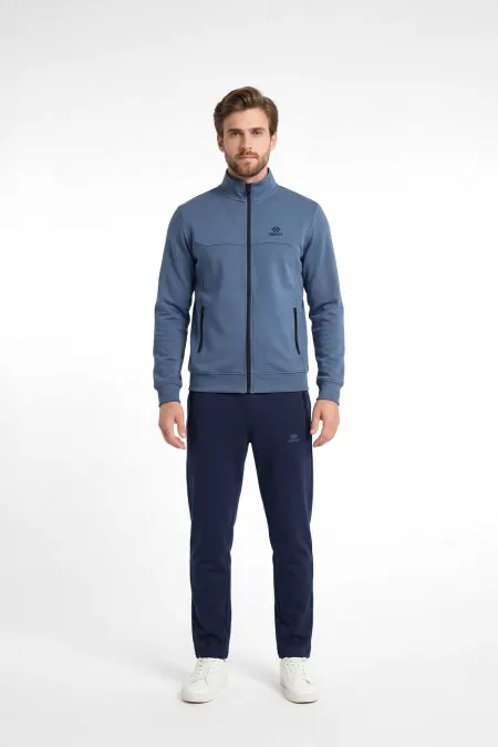 Tommylife Toptan İndigo - Lacivert Dik Yaka Klasik Paça Büyük Beden Erkek Eşofman Takım - 85176 Tommylife Toptan İndigo - Lacivert Dik Yaka Klasik Paça Büyük Beden Erkek Eşofman Takım - 85176
