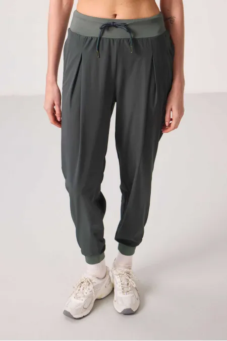 Pantalon femme coupe standard en polyester Tommylife en gros - 94677 kaki