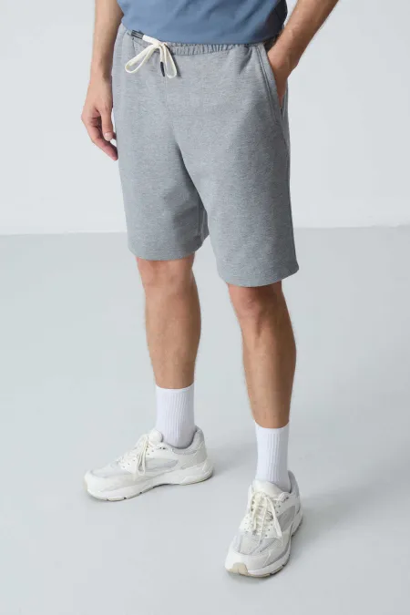 Short basique confort Tommylife pour homme, gris chiné, référence 81275