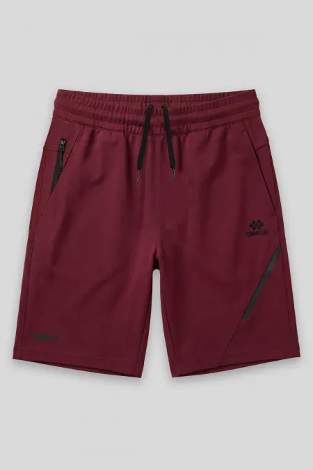 Short pour homme Tommylife à motifs violets, avec cordon de serrage et poches zippées - 81229