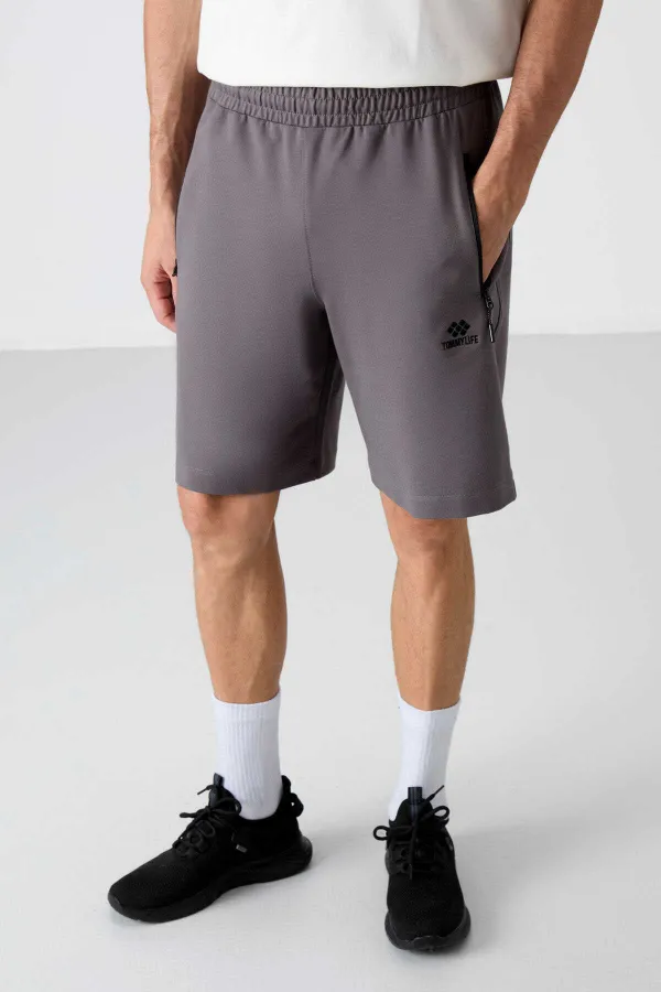 Short Tommylife Wholesale Standard Fit Basic pour homme 81136 Gris foncé