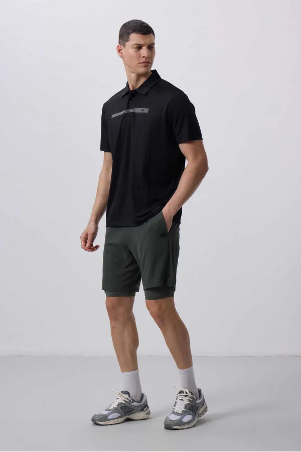 Collants et shorts Tommylife en polyester à motif standard pour homme, vente en gros, 81287 kaki