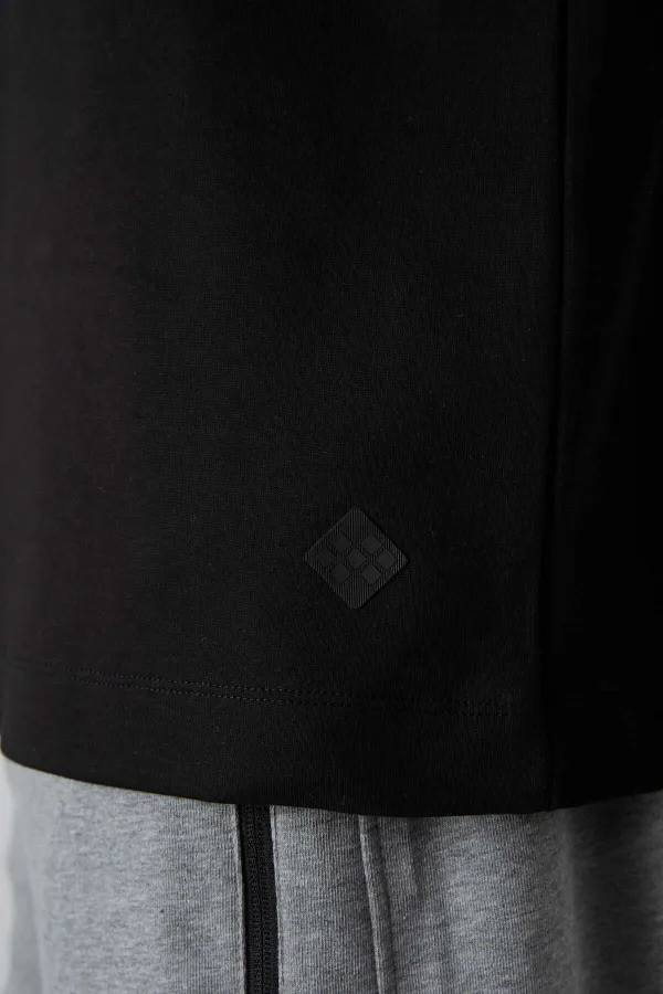 Tommylife Toptan O Yaka Oversize Baskılı Erkek T-Shirt 88323 Siyah