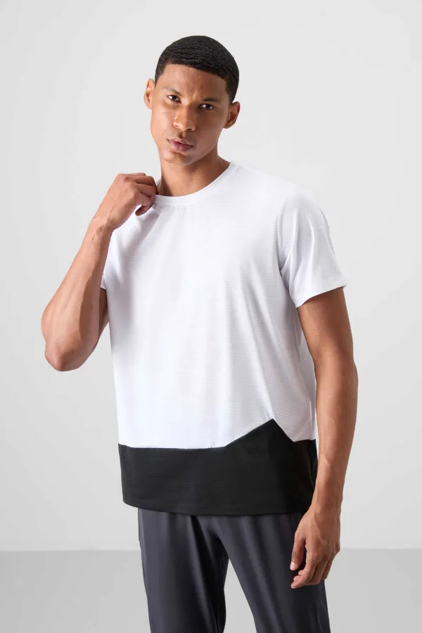 Tommylife Toptan O Yaka Standart Kalıp Aktif Spor Erkek T-Shirt 88383 Beyaz