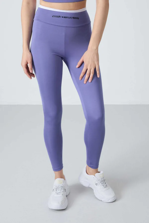 Ensemble bustier et legging taille haute slim fit Tommylife Wholesale 95333 Violet