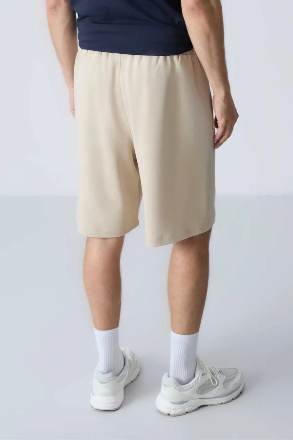 Tommylife Wholesale Comfort Fit Basic Men's Shorts 81277 Beige