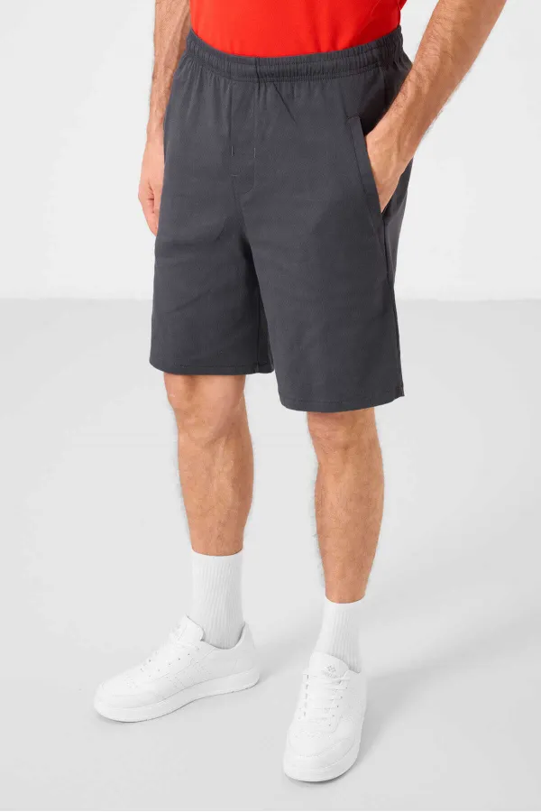 Short chino extensible léger, coupe standard, tissé, Tommylife Wholesale, gris, référence 81292