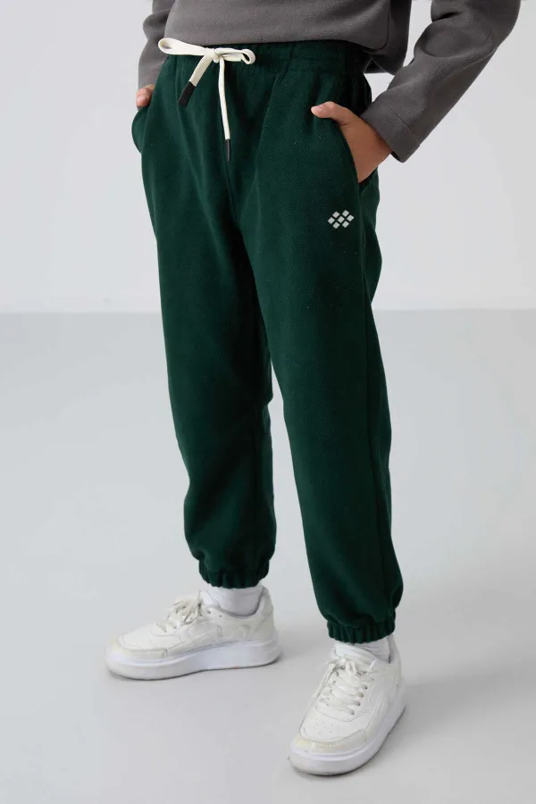 Pantalon de jogging en polaire Tommylife Wholesale pour garçon, coupe standard, vert pin, référence 11220