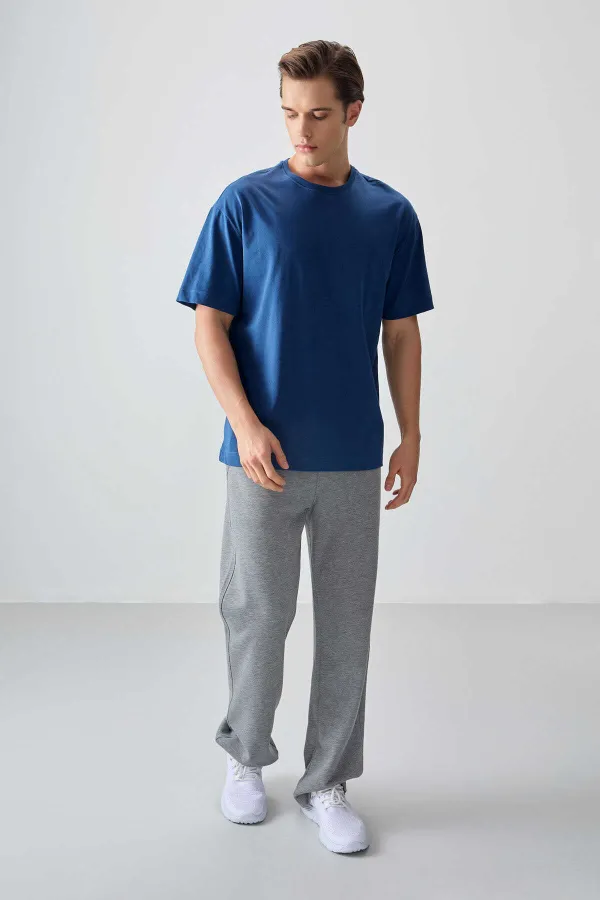 Tommylife Toptan O Yaka Oversize Basic Erkek T-Shirt 88353 Parlament