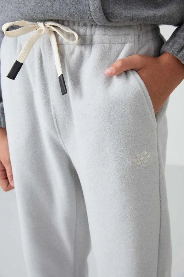 Tommylife Wholesale Waiter Boy Jogger Standard Fit Boys' Fleece Sweatpants 11220 Stone