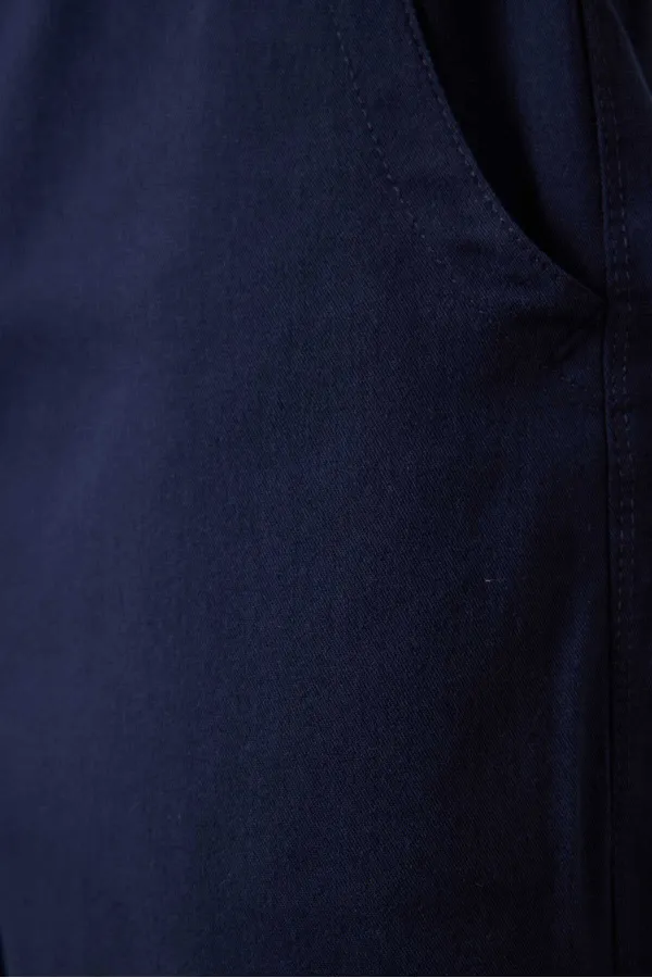 Short chino extensible léger, coupe standard, tissé, Tommylife Wholesale, bleu marine, référence 81293