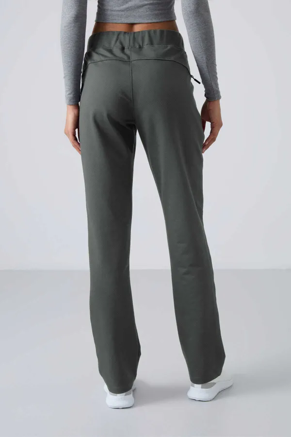 Tommylife Wholesale Çağla Pantalon de survêtement classique confortable à poches zippées pour femme - 94195