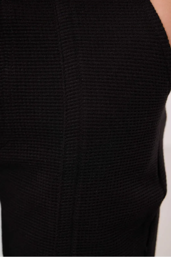 Tommylife Toptan Pamuklu Yumuşak Dokulu Standart Fit Basic Erkek Çocuk Şort 11289 Siyah