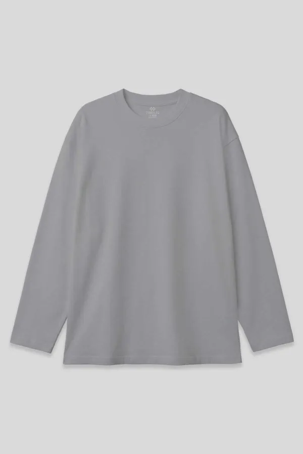 Tommylife Toptan Gri Basic O Yaka Erkek Sweatshirt - 88107