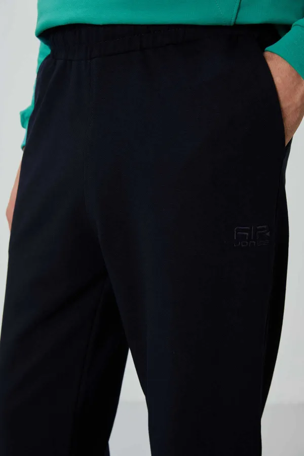 Tommylife Wholesale Herbert Standard Fit Stand-Up Collar Men's Tracksuit Set 85233 Sea Green - Navy Blue