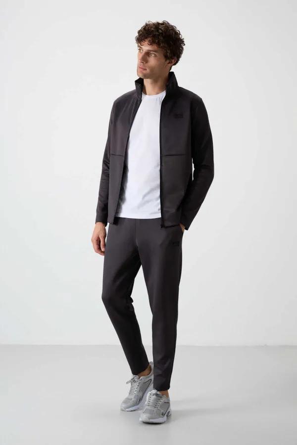 Tommylife Toptan Bran Standart Kalıp Scuba Basic Erkek Eşofman Takım 85199 Antrasit