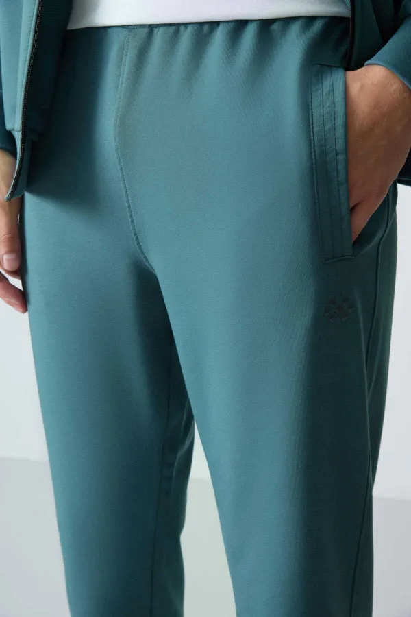 Ensemble de survêtement Tommylife Wholesale Relaxed Fit Basic pour homme, vert forêt, réf. 85260