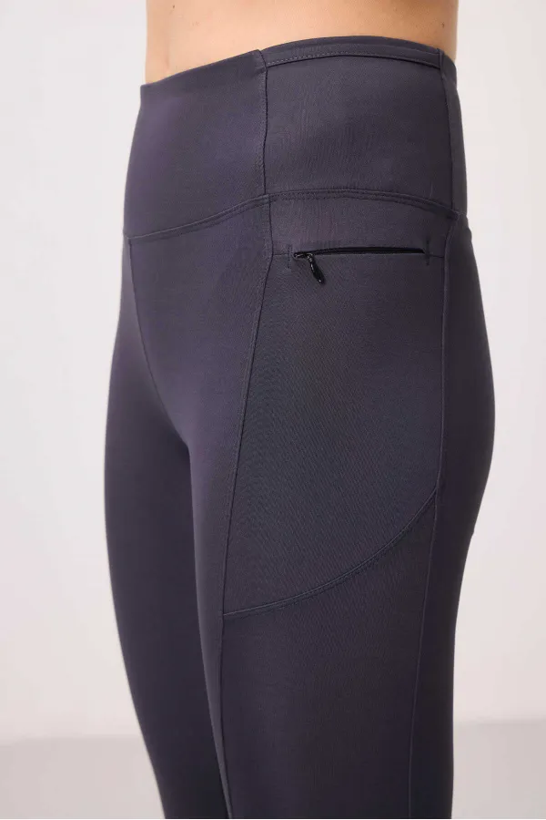 Tommylife Wholesale Polyester Flexible Standard Fit Performance Women's Leggings - 94667 Anthracite