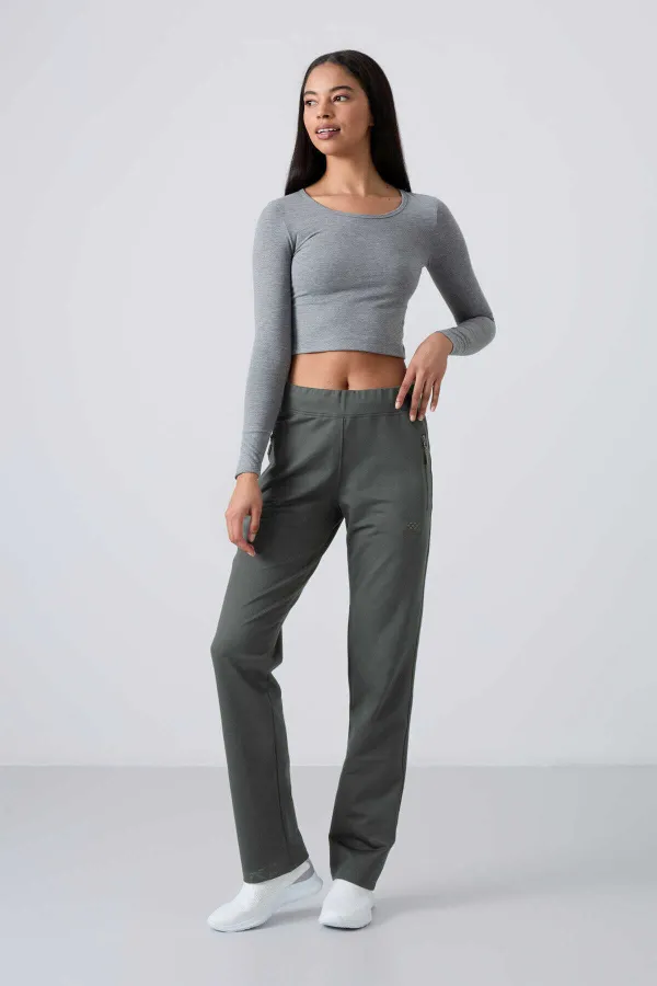 Tommylife Wholesale Çağla Pantalon de survêtement classique confortable à poches zippées pour femme - 94195