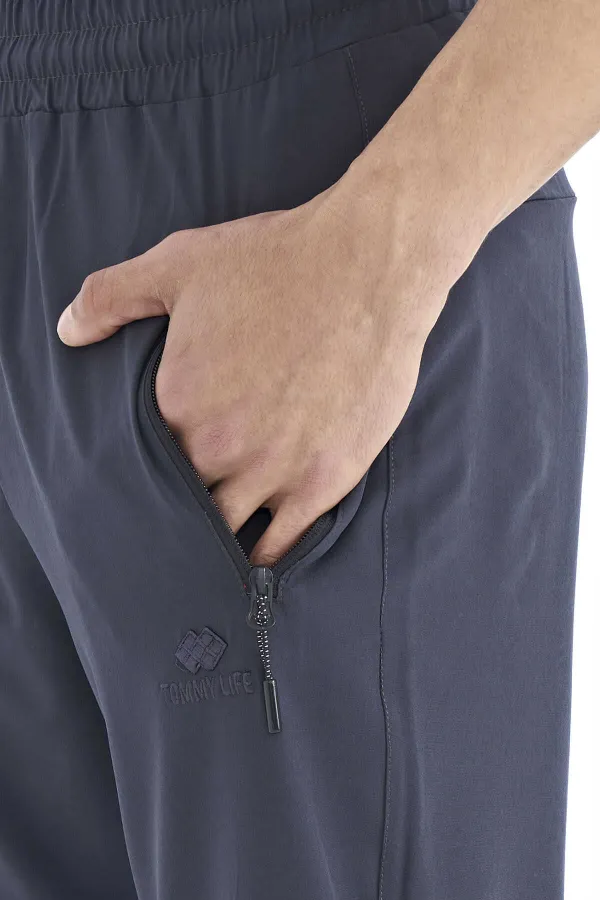 Pantalon de survêtement Tommylife Wholesale Classic Leg Standard Fit à trois poches pour homme anthracite 84768