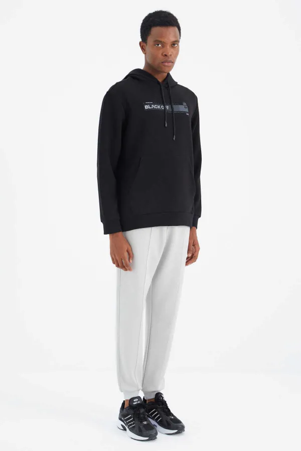 Tommylife Toptan Taş Bağcıklı Ön Dikiş Detaylı Standart Kalıp Erkek Eşofman Alt - 84994