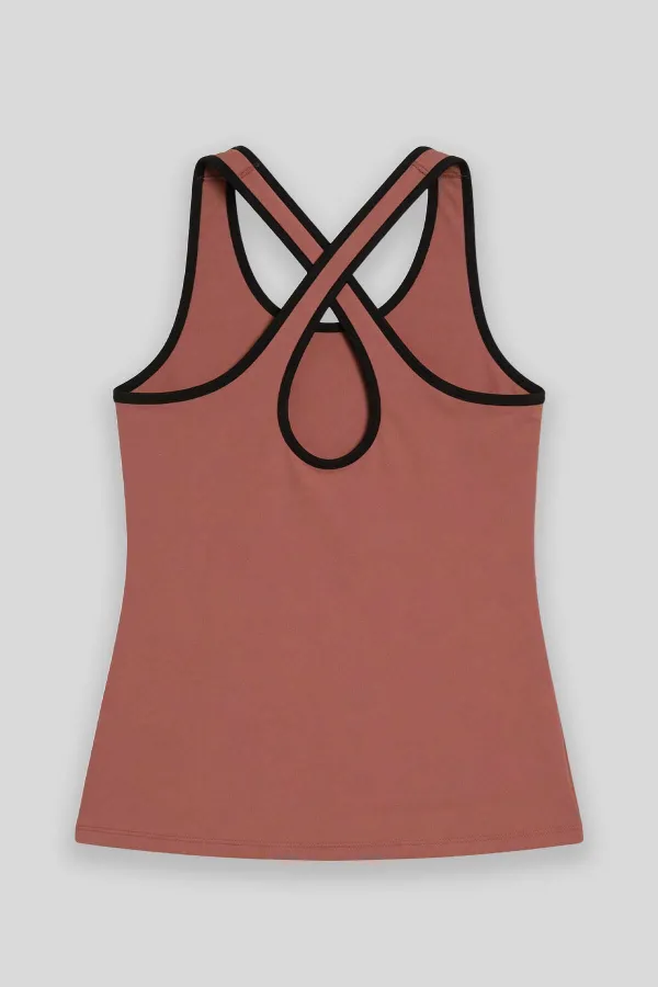 Débardeur de sport sans manches à bretelles et coupe standard pour femme Tommylife Wild Rose (vente en gros) - 97094