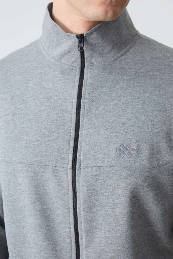 Ensemble de survêtement basique pour homme Tommylife Wholesale, coupe décontractée, gris chiné 85260