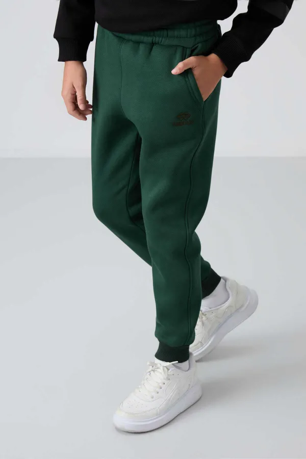 Pantalon de jogging Tommylife Wholesale pour garçon, coupe standard, vert pin, référence 11224