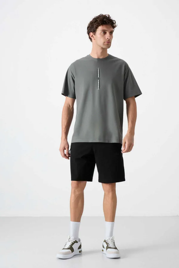 Tommylife Wholesale Standard Fit Basic Men's Shorts 81136 Black