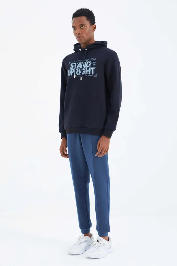 Tommylife Toptan Parlıament Bağcıklı Ön Dikiş Detaylı Standart Kalıp Erkek Eşofman Alt - 84994