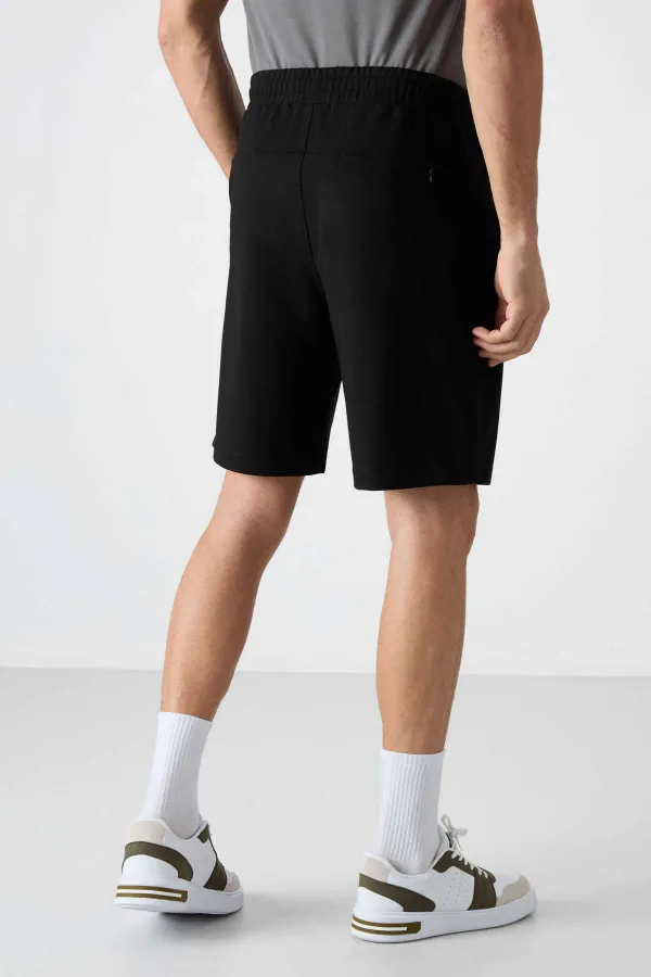 Tommylife Wholesale Standard Fit Basic Men's Shorts 81136 Black
