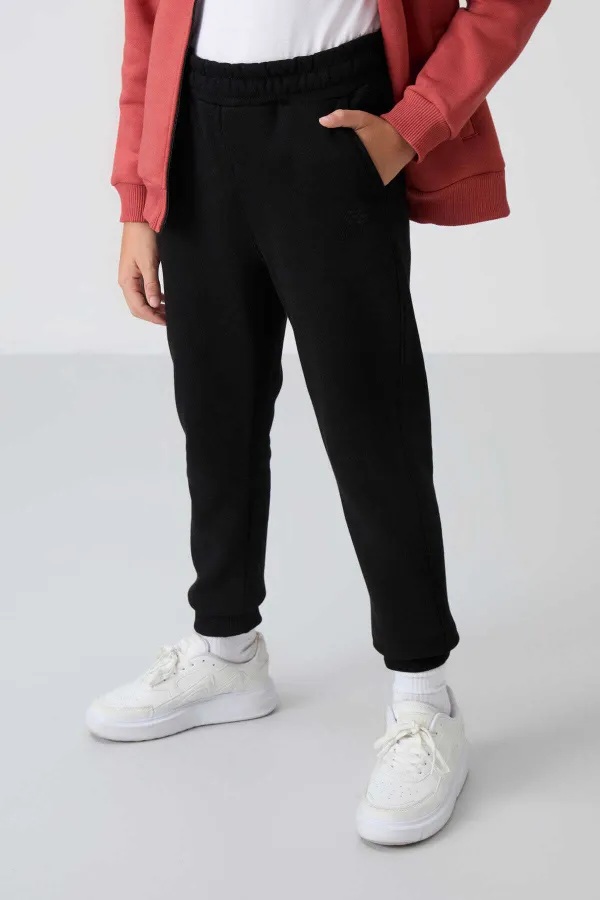 Tommylife Toptan 7-15 Yaş Dik Yaka Erkek Çocuk Eşofman Takımı 11256 Kiremit - Siyah