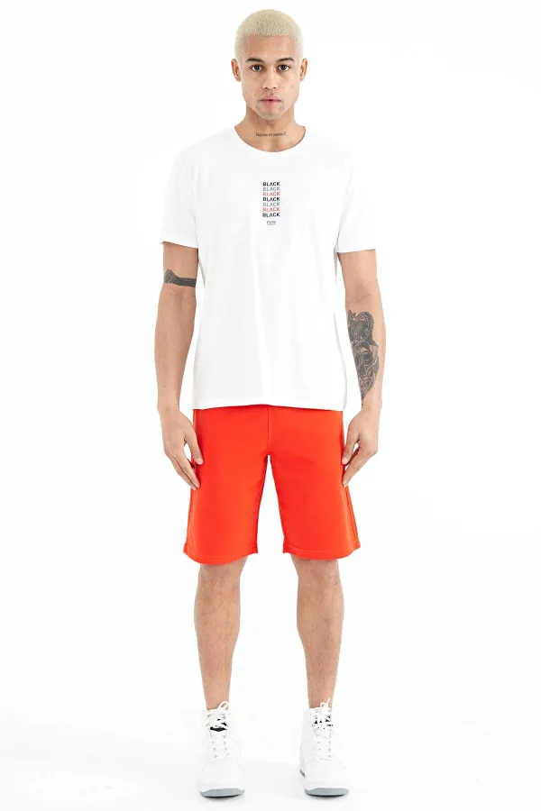 T-shirt homme Tommylife Wholesale Tylor, col rond, coupe standard, imprimé, blanc, référence 88227