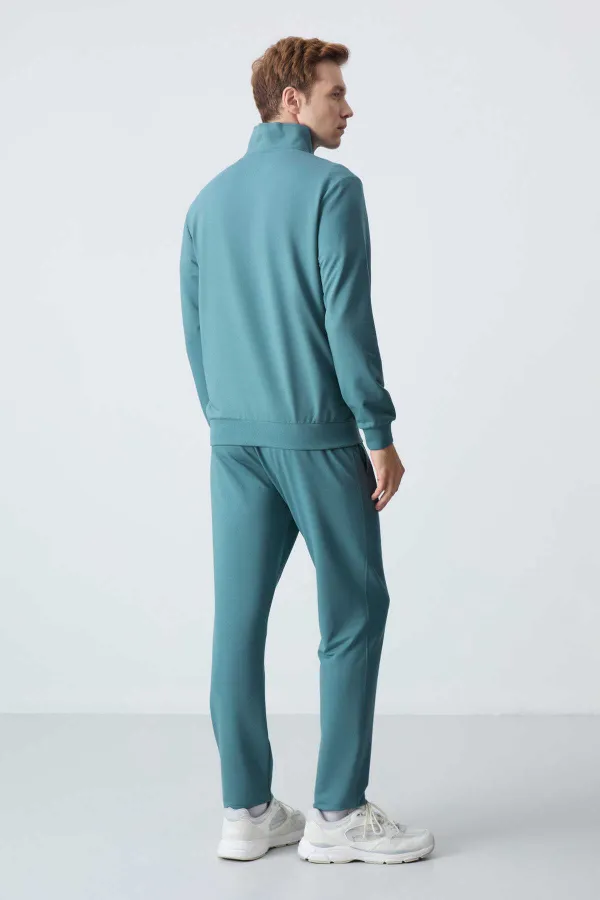 Ensemble de survêtement Tommylife Wholesale Relaxed Fit Basic pour homme, vert forêt, réf. 85260