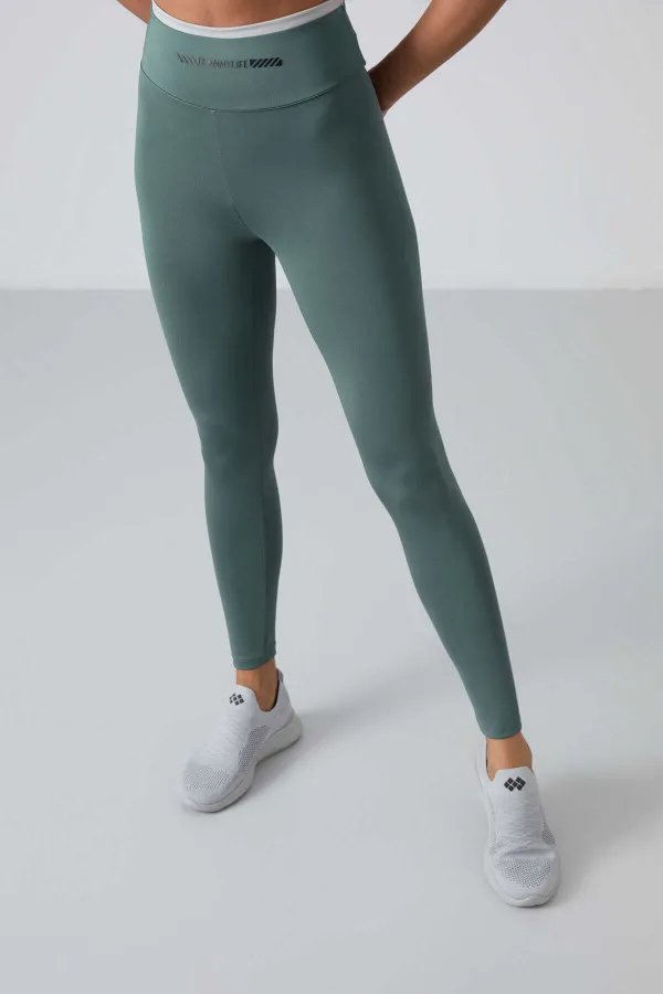 Ensemble bustier et legging taille haute slim fit Tommylife pour femme, vert menthe, réf. 95333