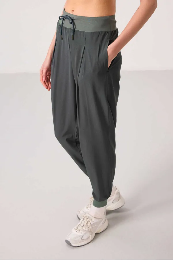 Pantalon femme coupe standard en polyester Tommylife en gros - 94677 kaki