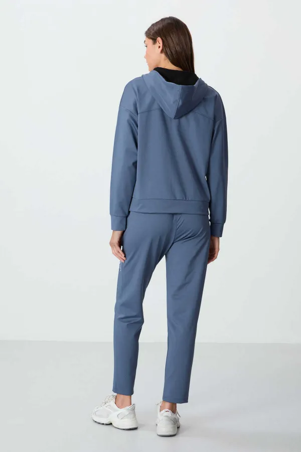 Survêtement à capuche pour femme Tommylife, modèle standard, vente en gros, 95306, pétrole