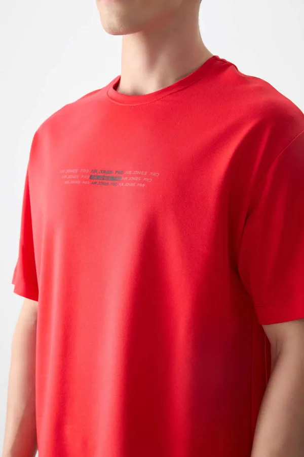 Tommylife Wholesale Crew Neck Oversize Printed Men's T-Shirt 88374 Fiesta