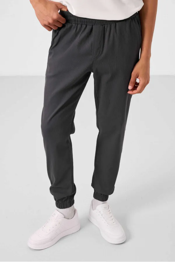 Pantalon chino extensible léger, coupe standard, tissé, Tommylife Wholesale, 82176, anthracite
