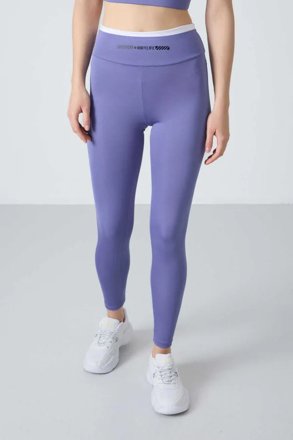 Ensemble bustier et legging taille haute slim fit Tommylife Wholesale 95333 Violet