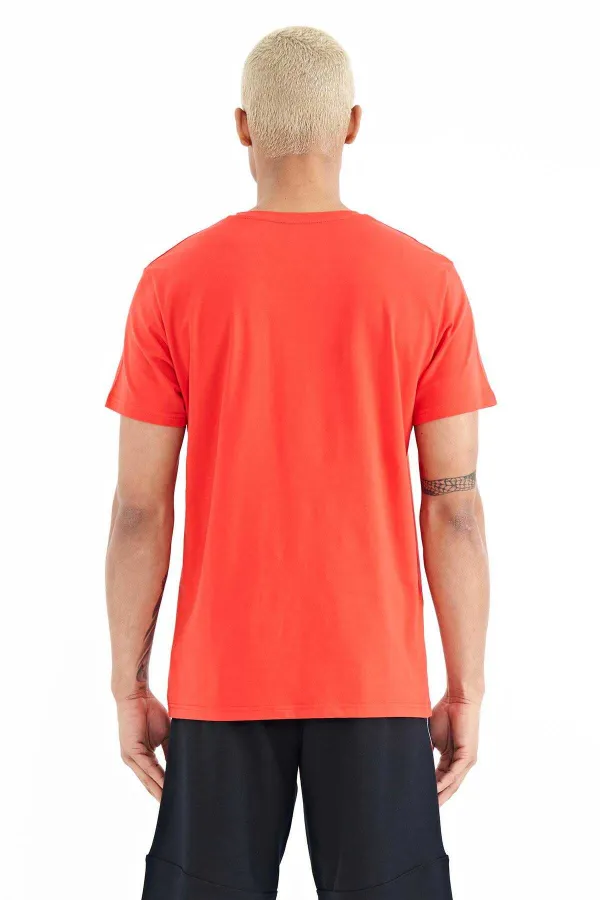 Tommylife Wholesale Men's Crew Neck Standard Fit Printed T-Shirt 88208 Fiesta