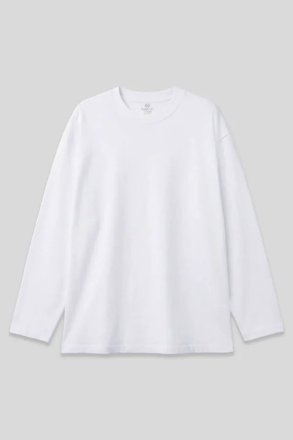 Tommylife Toptan Beyaz Basic O Yaka Erkek Sweatshirt - 88107