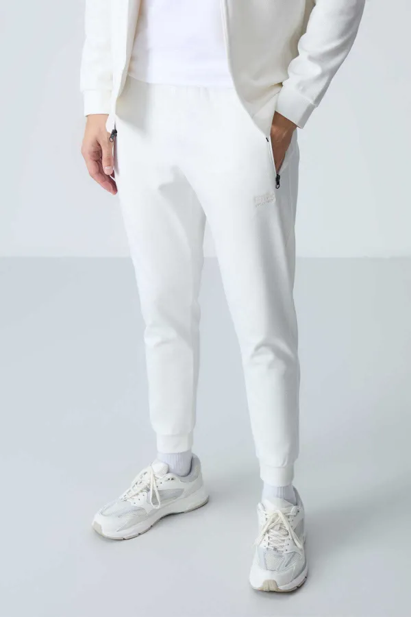 Tommylife Toptan Hugo Rahat Kalıp Jogger Erkek Eşofman Takım 85198 Ekru