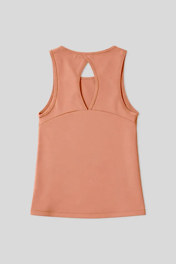 Débardeur de sport Tommylife Wholesale Coral coupe standard pour femme avec détail croisé au dos - 97296