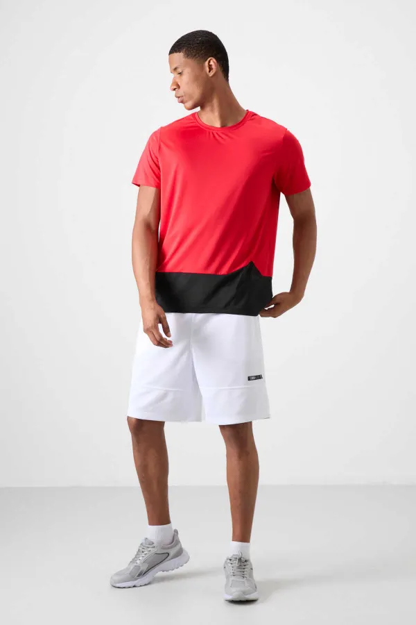 Tommylife Wholesale Crew Neck Standard Fit Active Sport Men's T-Shirt 88383 Red