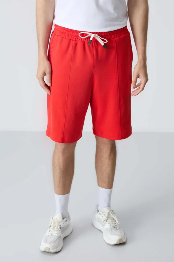 Tommylife Toptan Comfort Fit Basic Erkek Şort 81277 Fiesta